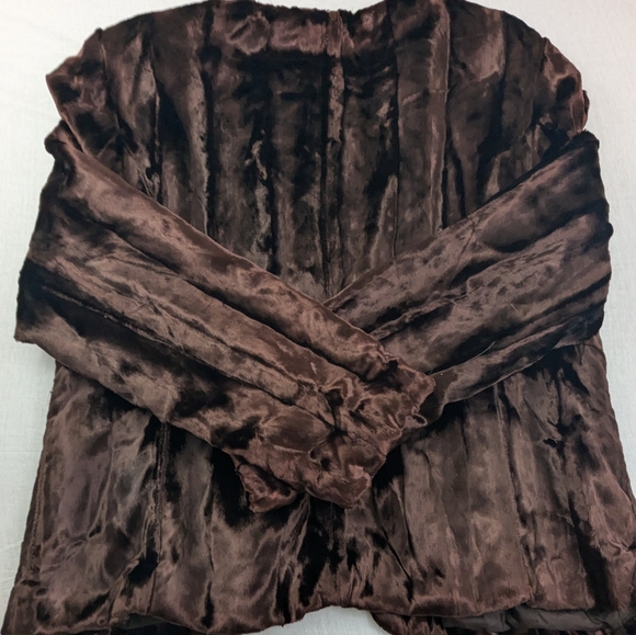 Valerie Stevens Rich Brown Faux Fur Jacket XL Bag 1 - Picture 8 of 11